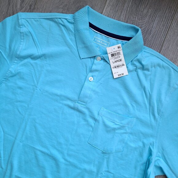 Club Room Light Blue Polo size L NWT - Picture 3 of 7